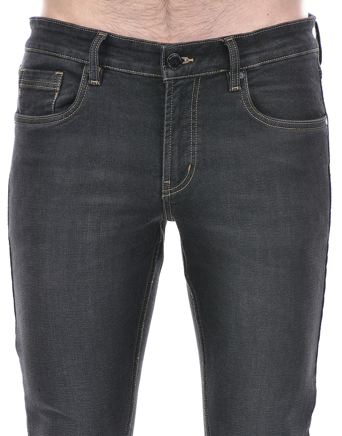 Numero Uno Men Solid Dark Grey Jeans